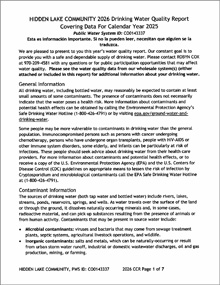 water quality hidden lake community th